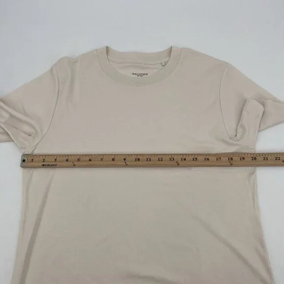 M.M. LAFLEUR Crew Neck Ivory Shirt Size Large Pima Cotton - Picture 3 of 10